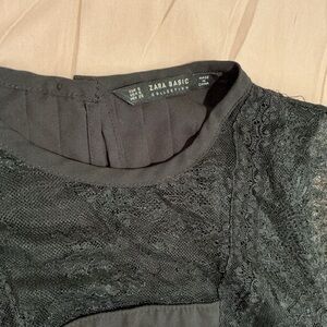 Zara Elegant Black Lace Blouse